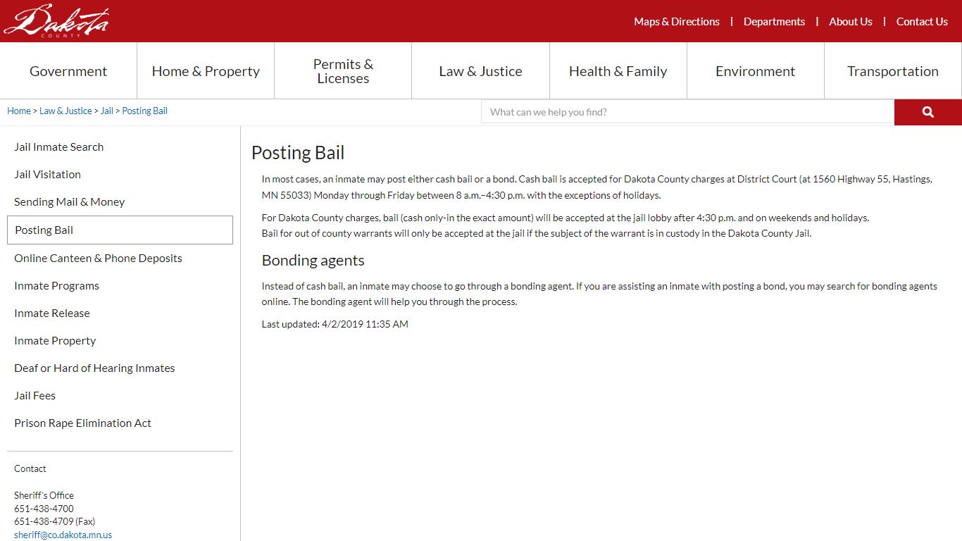 Posting Bail| Dakota County